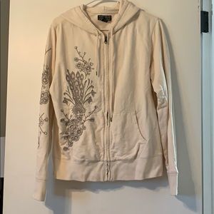 Ivory Lucky Brand Full zip hoodie